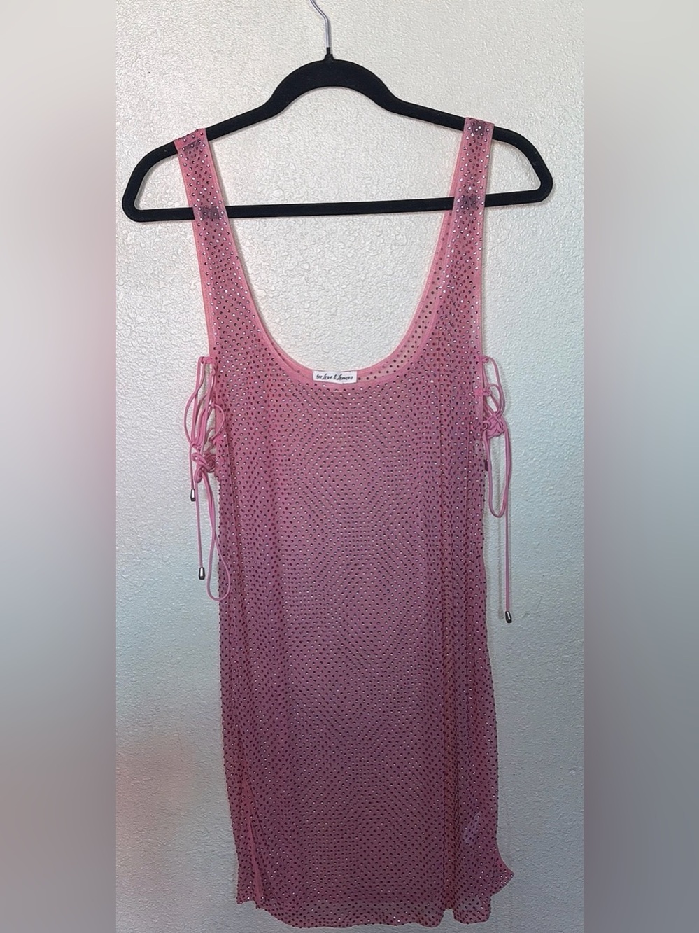 Kiara Pink Rhinestone Mini Dress